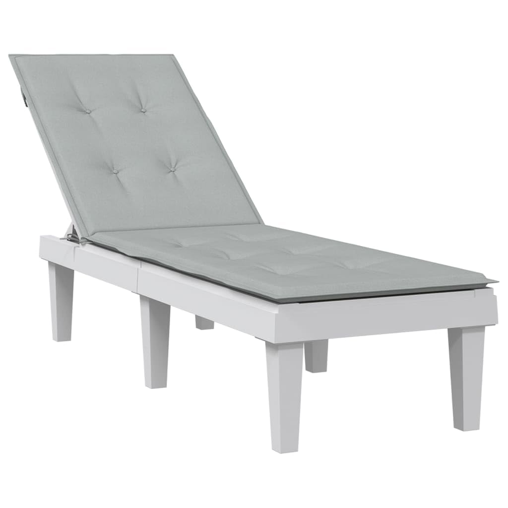 ShGaxin Cuscino per sdraio in tessuto grigio chiaro melange (75+105) x50x3 cm, cuscino per sdraio da esterno, materassini per sedie a sdraio, materassino amaca, cuscino per sedia ad amaca, materasso