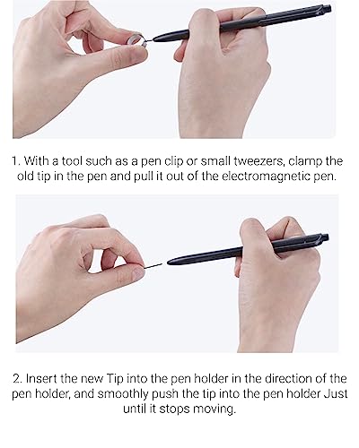 Image of Marker Pen Tips for Remarkable 1 /2 Stylus Marker Pen Plus Replacement Soft Nibs,Tips with Tool (10 PCS /5B)