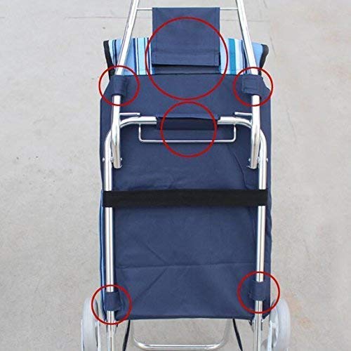 Carrito plegable multiuso con 6 ruedas color azul miniatura 4