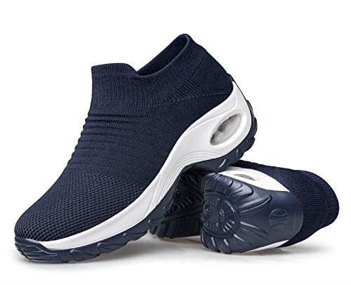 Image of YHOON Women's Slip-On Walking Shoes Sock Shoes Women Mesh Athletic Sneakers Nurse & Work Shoes