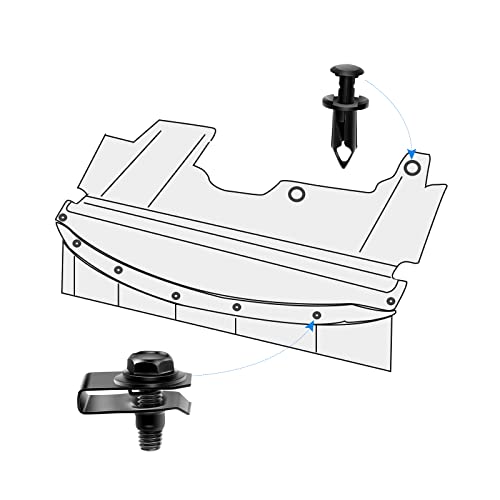 Yesker 35Pcs Car Bumper Fender Liner Clips, Automotive Engine Under Cover Retainer Clips Splash Shield Guard Body Bolts Push Plastic Fastener Rivet Clips For Nissan Infiniti, Black #TOP6