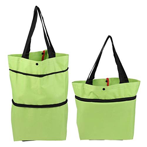 VOSAREA Einkaufswagen zusammenklappbar Einkaufstrolley Einkaufstrolley (grün)