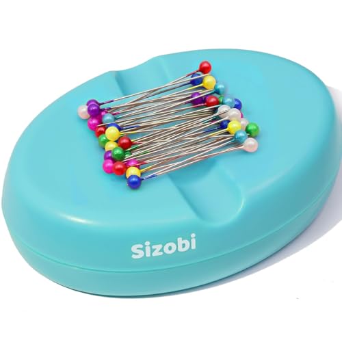 Image of Sizobi Magnetic Organizer for Sewing Pins, Quilting Pins, Bobby Pins, and Paper Clips - Blue (pins not Included)