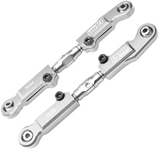 Team Corally 1/10 Sketer XL4S C-00191 Upgrade Parts Aluminum 7075-T6 + Stainless Steel Rear Camber Links - Silver