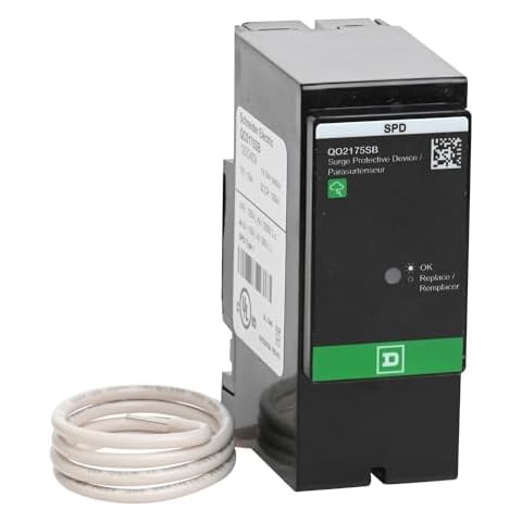 Square D by Schneider Electric QO2175SB QO SurgeBreaker, Surge Protection Device, 25kA, 120/240V, 1-Phase, 3-Wire Cover