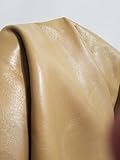 NAT Leathers Cognac Light Tan (Beige) Vegetable Tanned Crafting Calf Cowhide Genuine Leather Hide Skin 18 to 20 Square Feet 2.0-2.5 Oz. (tan)
