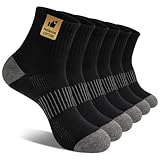 Heatuff Men's Ankle Socks Cotton Quarter Thin Moisture Wicking Casual Mid Socks Men (6 Pairs)