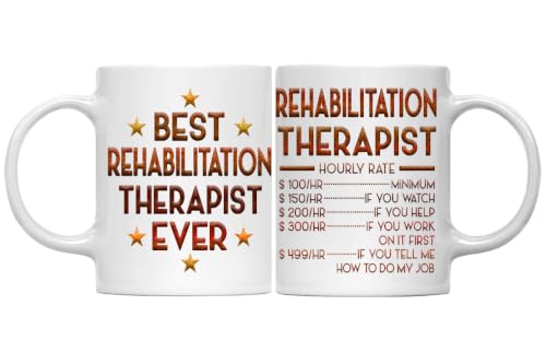 Rehabilitation Therapist Mug, Hourly Rate Rehabilitation Therapist Gift