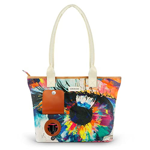 CORK & VINE Bolsa Wine Beach com compartimento para bebidas, bolsa de vinho para pintura a óleo para