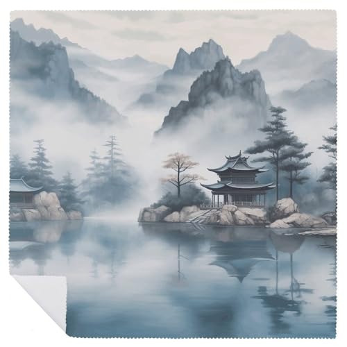 Servilletas de tela paisajes asiáticos 2 unidades miniatura 6