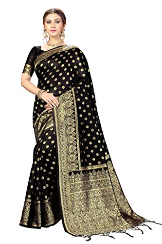 Nivah Fashion Women's Kanjivaram Banarasi Art Silk Saree with Blouse Piece