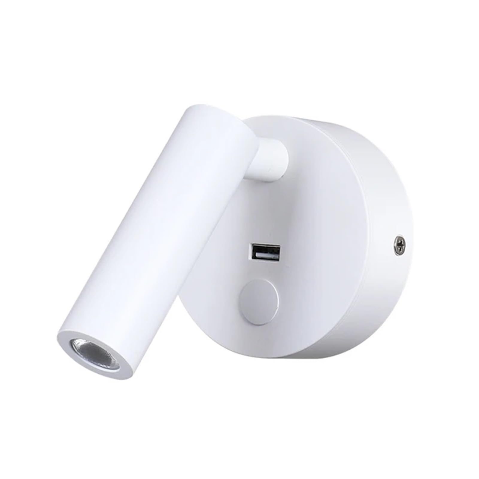 Licht For Lesen Von Büchern Im Bett Touch Dimming Spotlight LED-Leuchte Leselampe USB-Steckdose RV-Boote DC12V/24V Brillante Led-Beleuchtung(White)