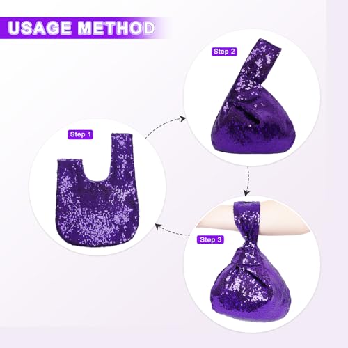 Image of Eternal Beauty Sequin Wristlet Bag, Reinforced Sparkly Evening Clutch for Wedding Guest, Cruise & Prom Mini Purse