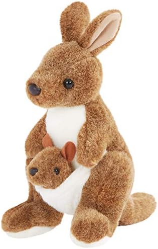 CozyWorld Mother's Day Stuffed Animals Kangaroo Cute Plush Toys Special Day for Kids Preschool Birthday Gifts for Kids, Brown, 10.5’’