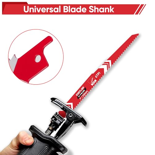 KRETLAW Reciprocating Saw Blades 36-Piece, Cr-V/Bi-Metal Replacement Saw Sabre Blades for Tree Pruning, Wood, Metal and Plastic, with Pouch 6 KRETLAW Reciprocating Saw Blades 36-Piece, Cr-V/Bi-Metal Replacement Saw Sabre Blades for Tree Pruning, Wood, Metal and Plastic, with Pouch - Image 6