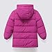 VBGHZXJL Girls Hooded Puffer Long Coat Zipper Lightweight Winter Outerwear Warm Quilted Jacket For Kids Girls Fashion (Hot Pink,5-6 Years)