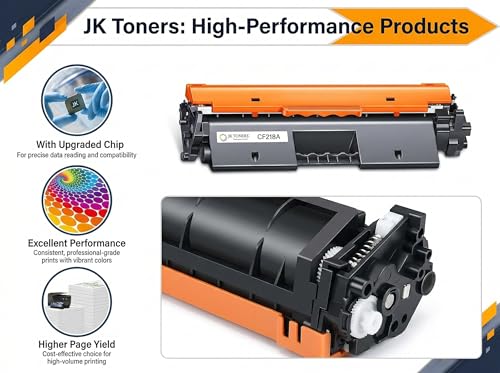 Image of Jk toners 18A CF218A Toner Cartridge Compatible with HP LaserJet Pro M104, M104a, M104w, M132 MFP, M132a MFP, M132fn MFP, M132fw, M132nw, M132snw | High Page Yield - 1500