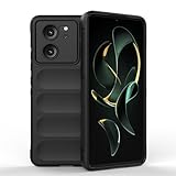 SEAHAI Funda para Xiaomi Mi 13T 5G / Mi 13T Pro 5G Estuche, [Diseño de Bolsa de Aire Anticaída] Robusto Carcasa de Suave Silicona Ligera PC + TPU Bumper Anti-caída Rubber Caso - Negro