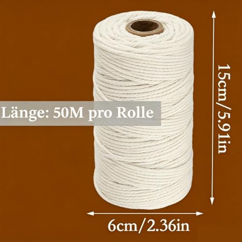 BetterJonny Makramee Garn-Set 3mmx50m, 5 Stück – Bild 8