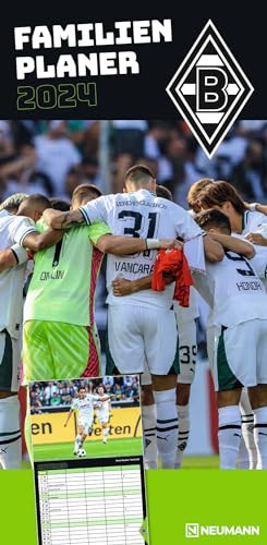 Borussia Mönchengladbach 2024 - Familien-Planer - Fan-Kalender - Fußball-Kalender - 22x45 - Sport