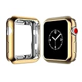 Apple Watch Case for Series 3, Series 2, Series 1 38mm, Icesnail Apple Watch Plate Soft Slim Protective Cover Bumper for iWatch Nike+, Sport, Edition All Models (Gold, 38mm)