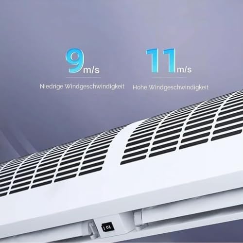 Wandmontierter Luftschleier-Ventilator mit Fernbedienung, hoher Luftstrom und leise, geeignet für den gewerblichen und privaten Gebrauch