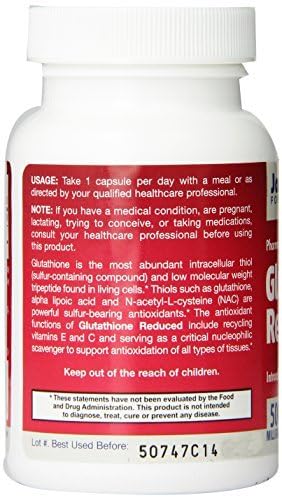 glutathione jarrow amazon Jarrow Formulas Glutathione Reduced