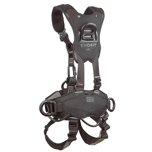 Image of 3M DBI-SALA ExoFit NEX 1113370 Full Body Black Out Rope Access /Rescue Harness, 5 AlumD-Rings, Belt w / Pad /Side D-Rings, Locking QC Leg Straps, Small, Blue /Grey