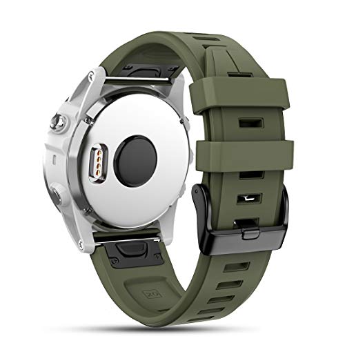 Cyeeson Bracelet en silicone souple pour montre connectée Garmin Fenix 5S/Fenix 5S Plus