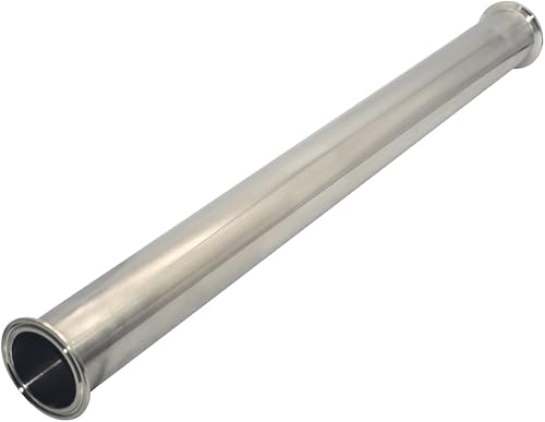 Miniatura 2 de Tubería redonda sin costura de acero inoxidable 316, tubo OD 2 ", longitud de 24 "/610 MM, carrete sanitario de 2 "trío trébol con brida de virola