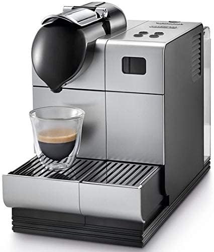 Nespresso Lattissima+ machine with an espresso cup on the drip tray, ready for use.