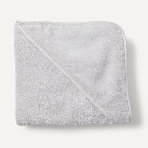 Amazon Essentials x Sofia Grainge Unisex Babies' Hooded Bath Towel, Pack of 2, Dove Grey/White, One Size - 2