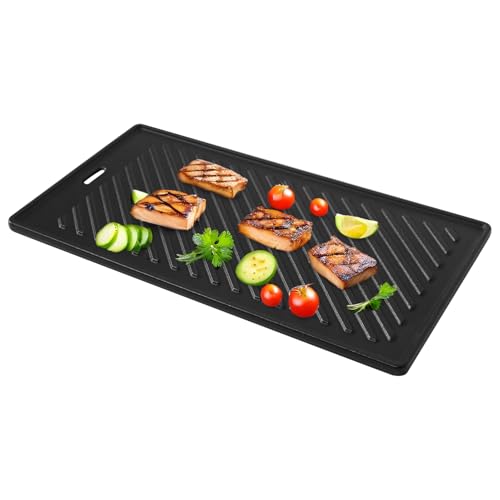 45 x 24cm Wendeplatte für alle RÖSLE VIDERO G2- G3- G4- und G6-Modelle (ab Modelljahr 2021) Universal Gusseisen Grillplatte Zubehö Ersatzteiler 1 Stück