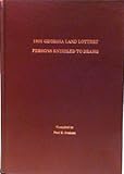 1805 Georgia Land Lottery Persons Entitled to Draws