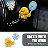 Bawkars Cute Duck Car Air Fresheners Vent Clips, Rotating Windmill Aroma Diffuser Outlet Vent, Auto Air Conditioner Vent Aromatherapy Decorative, Universal Dashboard Trim Clip for Cars (Yellow #Duck) #5