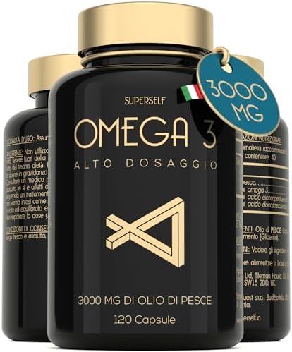 Omega 3 Olio di Pesce - 3000 Milligrammi Tripla Potenza - Integra...