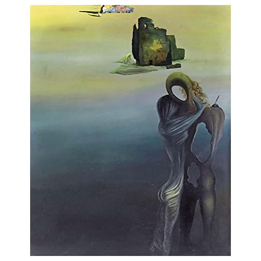QERFSZD Paint by Number Kit för vuxna nybörjare, gör-det-själv akrylmålning världsberömt landskapsmålning canvasfärger penslar – 40 x 50 cm (utan ramar) Salvador Dali omfamnar skulptur