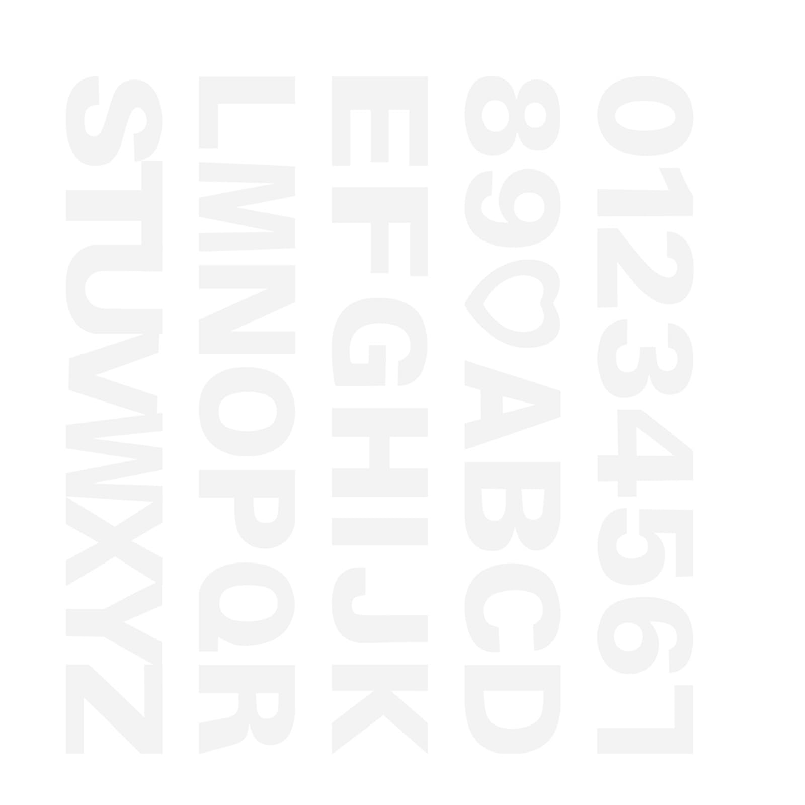 Operitacx Stencil per Torte Bianco 37 Pezzi Numeri e Lettere Facile da Conservare in Pet Riutilizzabile per Decorazioni Fai da Te in Casa e Bakery