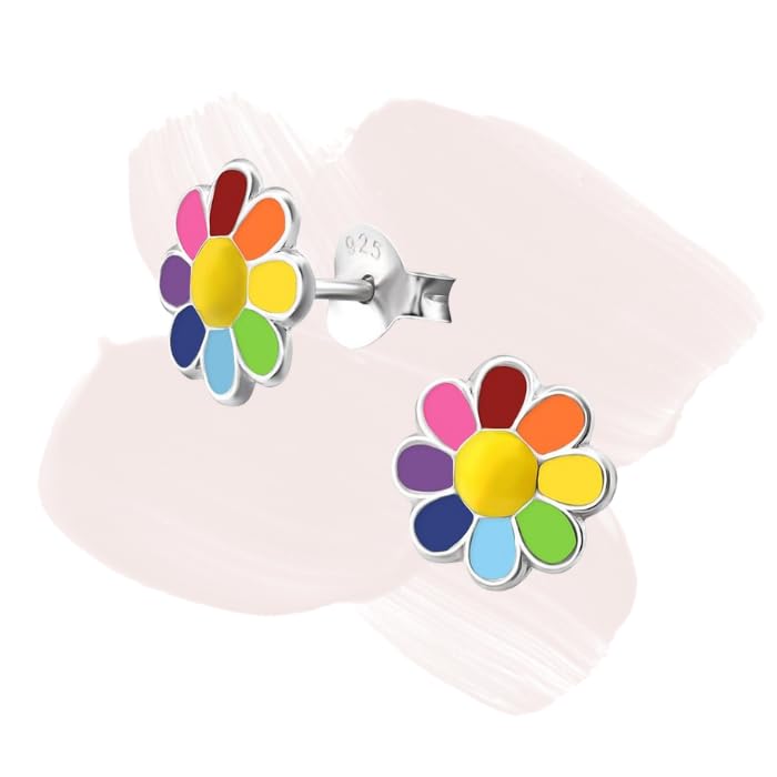 Laimons Mädchen Ohrstecker Gänseblume – 925 Sterling Silber...
