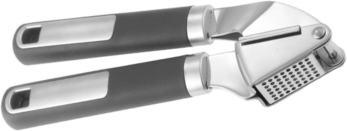 Manual Garlic Press Stainless Steel Crusher Kitchen Garlic Mincer Home Use Single Piece for Cooking and Food Preparation