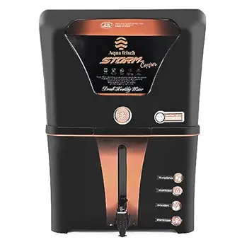 Aqua Frisch Storm Alkaline Ro with ORP & Copper Infuser Technology With RO,UF & TDS Adjuster With Pre Filter 12L | 9 Stage Purification | Suitable for all type water supply with TDS upto 2000 ppm