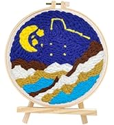 Punch Needle Kit, Punch Needle Embroidery Kits for Adults Beginners,with Printed Fabric, 4-Positi...