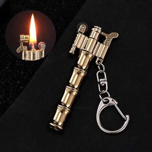 Image of Smoke King Classic Flip-Top Lighter Refillable Windproof Metal Flame, Retro Engraved Design, Compact Pocket EDC Gift for Men