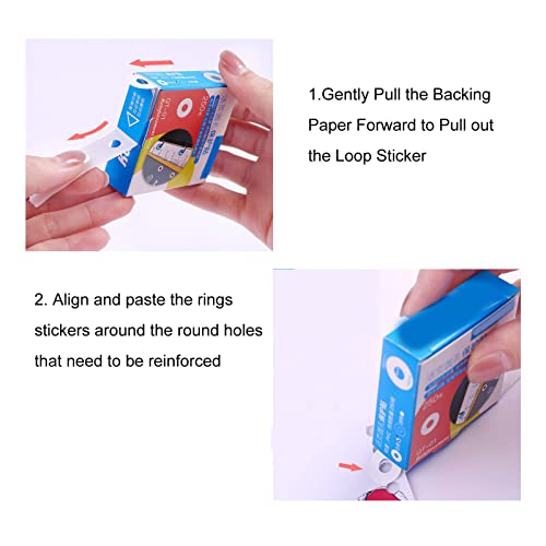 Hole Punch Reinforcers Stickers Diy Production Pvc Waterproof Simple Operation Reinforcement Labels For Diy Photo Albums Decoration Notebook Stickers (Transparent) #TOP1