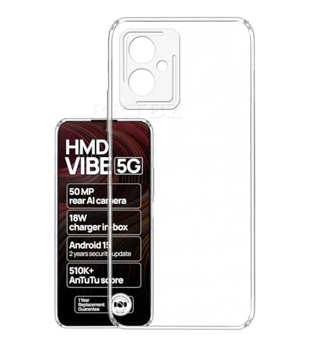 Image of Soft Silicone TPU Flexible Back Cover Compatible with HMD Vibe 5G