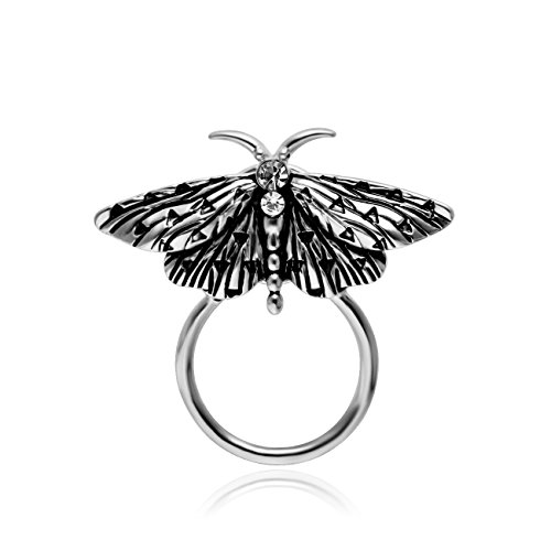 Image of NOUMANDA Retro Crystal Moth Magnetic Eyeglass Pin Brooch Glasses Spectacles Sunglasses Clip Holder