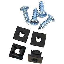 Custom Accessories 93323 Black Nylon and Metal License Plate Fastener