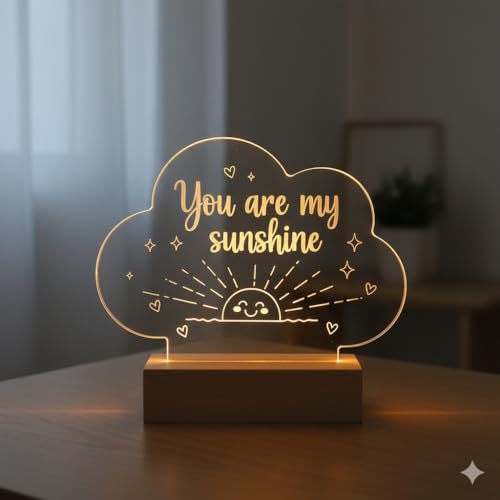 Lámpara LED Acrílica NAZENTI You Are My Sunshine miniatura 1