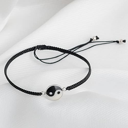 Aeravida Balance Of Life Yin And Yang Sterling Silver Charm Slide Bracelet #TOP4
