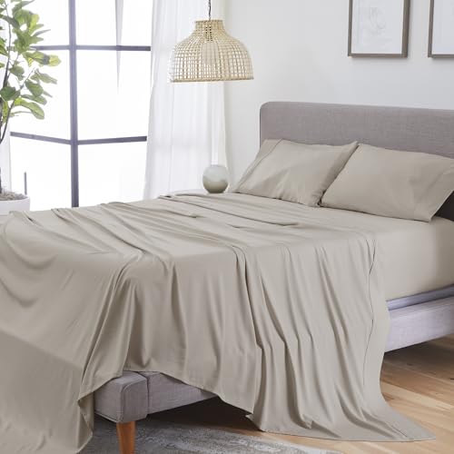 Bedgear Hyper-Linen - Juego de sábanas transpirables y de secado rápido, alternativa a la ropa de cama suave y sedosa, incluye sábana bajera, sábana encimera y 2 fundas de almohada, tamaño King, color